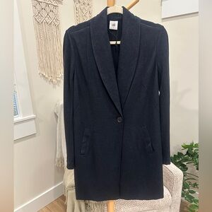 Cabi Dark Blue Longline Blazer Jacket | Shawl Collar | Single Button | Size S